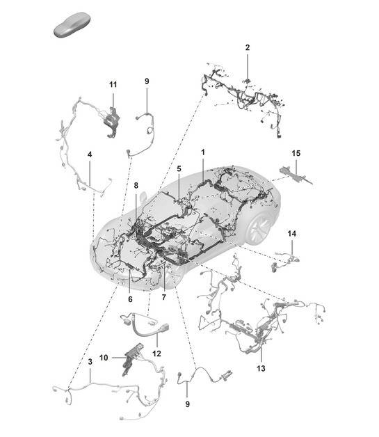 Diagram 902-100 Porsche 968 (1992-1995) Electrical equipment