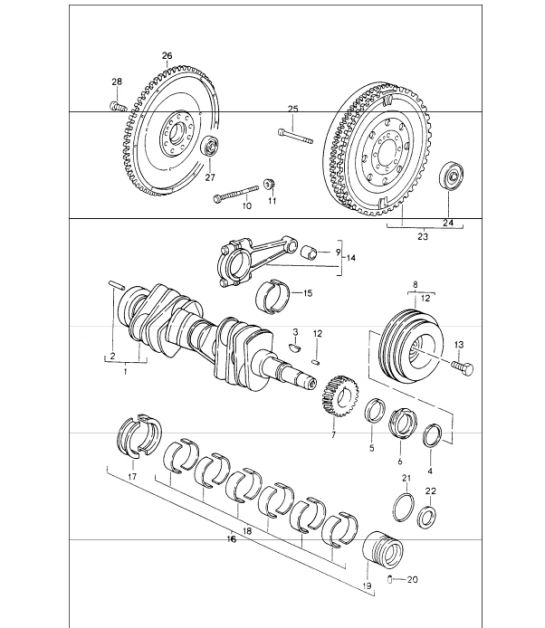crankshaft 993 1994-98