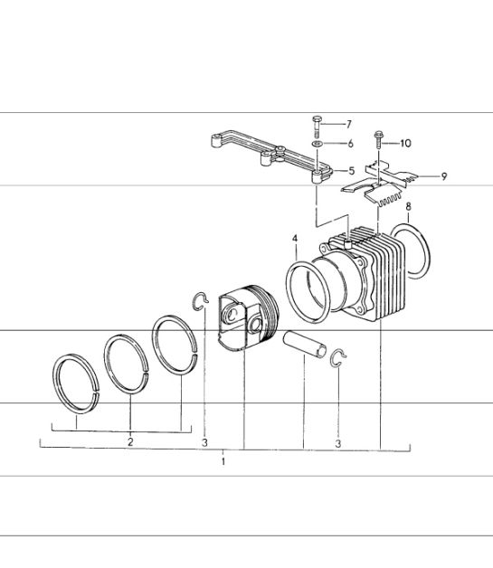 cylinder with piston 993 1994-98
