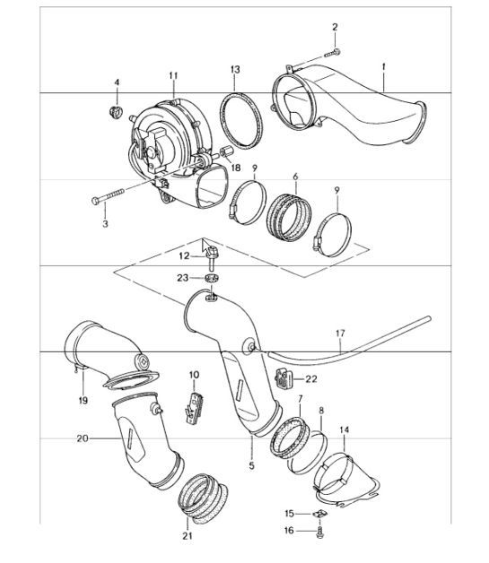 Diagram 108-10 Porsche Cayman S 3.4L 987C 2005-08 Motor