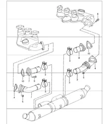 exhaust system repair kits 993 CARRERA 1994-98