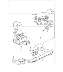 exhaust system heat exchanger 993 CARRERA 1994-98