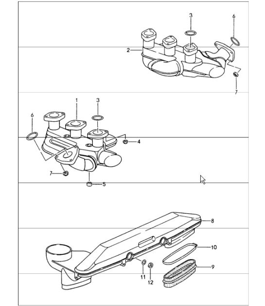 exhaust system heat exchanger 993 TURBO 1994-98