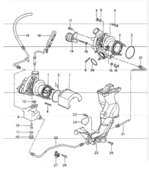 pompe à huile turbocompresseur pour turbocompresseur 993 1994-98