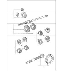 gear wheel sets 993 CARRERA G50.20/21 and 993 CARRERA 4 G64.20/21 1994-98