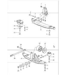 transmission suspension 993 1994-98