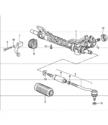 mecanismo de dirección y piezas de dirección 993 1994-98