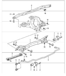 rear axle carrier stabiliser 993 1994-98