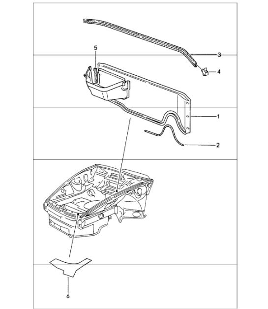 cross panel for body front section 993 1994-98