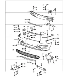 bumper front for 993 TURBO, 993 TURBO-LOOK and 993 CARRERA S/4S 1994-98