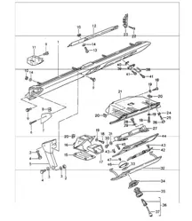 knee protection strip for cars with airbag passenger's side 993 1994-98