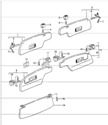 sun visors 993 1994-98