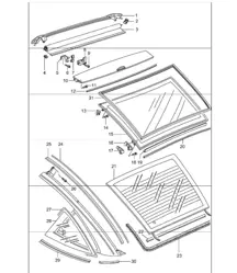 glass roof 993 TARGA 1994-98