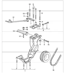 compressor and mounting driving mechanism for 993 CARRERA/4 1994-95 and 993 TURBO 1995-98