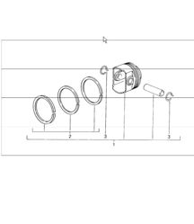 piston 996 CARRERA 2/4/4S  M96.01/02/03/04 1998-05