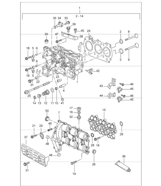 cylinder head 996 CARRERA 2/4/4S M96.03 2002 ONWARDS