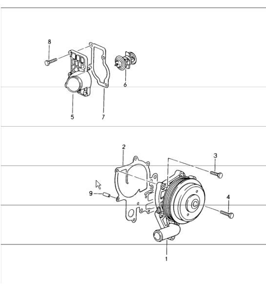 Diagram 105-00 Porsche Cayman 987C/981C (2005-2016) Engine