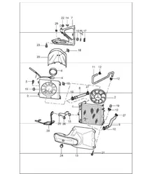 water cooling - 3 - for 996 CARRERA 2/4/4S  M96.01/02/03/04 1998-05