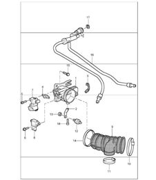 throttle body 996 CARRERA 2/4/4S M96.01/02/03/04  1998-05