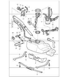 Depósito de combustible 996 CARRERA 4/4S M339 (Tracción total) 1998-05