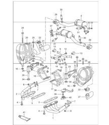 exhaust system 996 CARRERA 2/4 M96.01/02/04 UPTO 2001