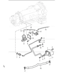 tiptronic atf cooler, atf lines 996 CARRERA 2/4 (M338/M339)  A96.10/35  2002 ONWARDS