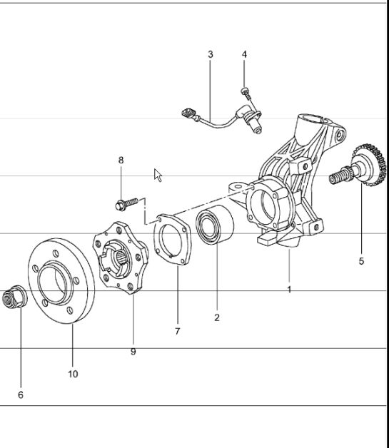 wheel carrier, wheel hub 996 1998-05