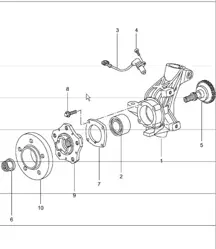 wheel carrier, wheel hub 996 1998-05