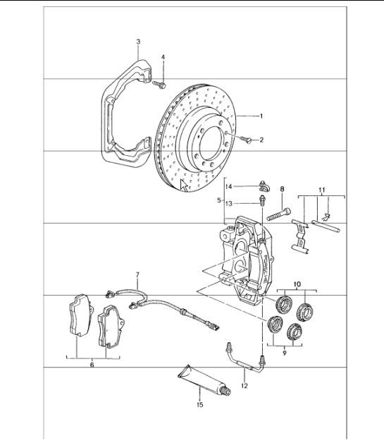 Diagram 603-00 Porsche Macan（95B）MK1（2014-2018） 车轮、制动器