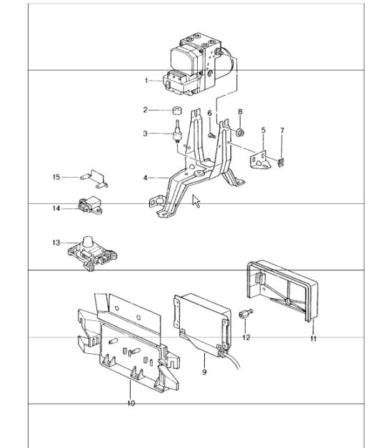 hydraulic unit, anti-lock brake system, control 996 1998-05