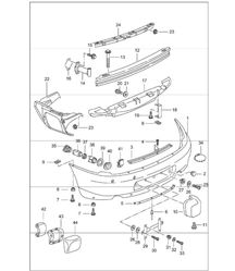 bumper rear 996 1998-05