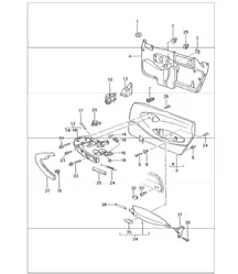 door trim panel accessories 996 1998-05