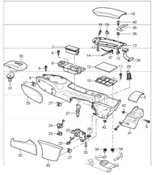 centre console centre 996 1998-05