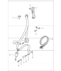 seat belt front 996 COUPE / TARGA 1998-05