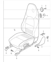 front seat 996 CARRERA 1998-05