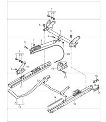 seat adjuster, standard seat with height adjustment 996 CARRERA 1998-05