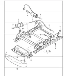 seat adjuster, comfort seat 996 CARRERA 1998-05