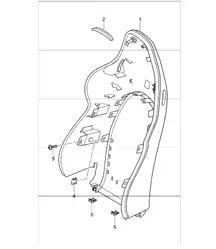 backrest shell, sports seat 996 CARRERA 1998-05