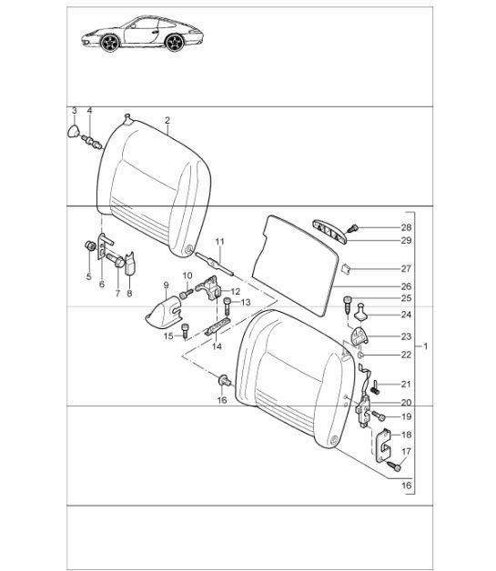 Diagram 817-70 Porsche Macan (95B) MK1 (2014-2018) Body