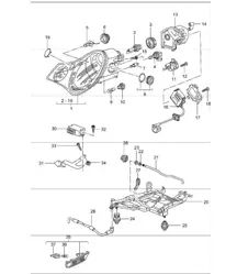 headlamp direction indicator light 996 M601 (Litronic headlights) 2002 ONWARDS