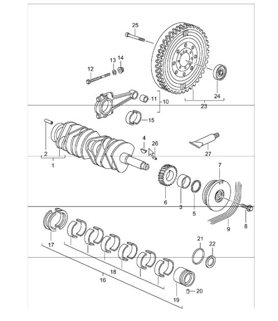 crankshaft 996 TURBO 2001-05