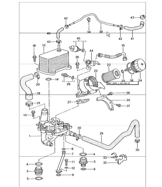 oil filter bracket 996 TURBO 2001-05