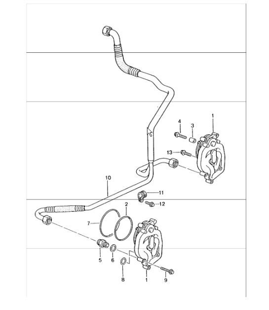 oil supply, return line 996 TURBO 2001-05