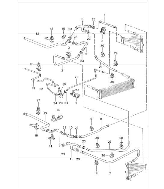 Diagram 105-12 Porsche 993 (911) TURBO S 1994-97 引擎