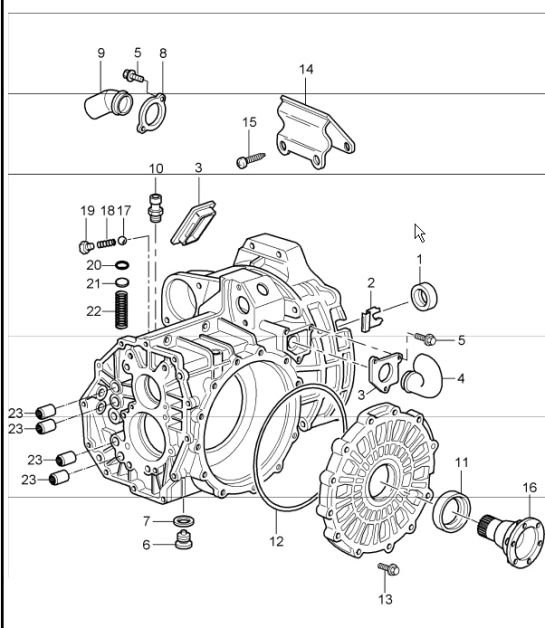 transmission case 996 TURBO G96.50 2001-05