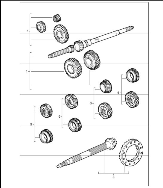 gear wheel sets 996 TURBo G96.50 2001-05
