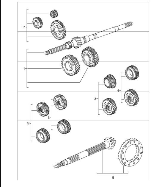 Diagram 303-01 Porsche 968 (1992-1995) Transmission