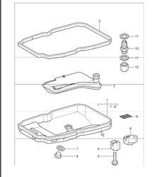 tiptronic oil filter, oil pan 996 TURBO TIPTRONIC A96.50 2001-05