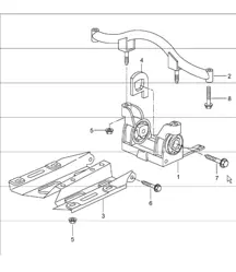 tiptronic transmission suspension and mount intermediate flange 996 TURBO TIPTRONIC 2001-05
