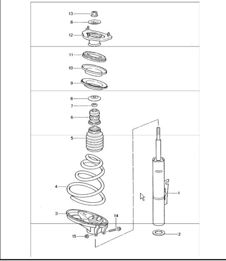 suspension shock absorber strut 996 TURBO 2001-05